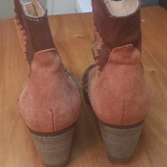 Musse & Cloud Patchwork Suede Ankle Boots - Brown and Tan - Picture 3 of 12